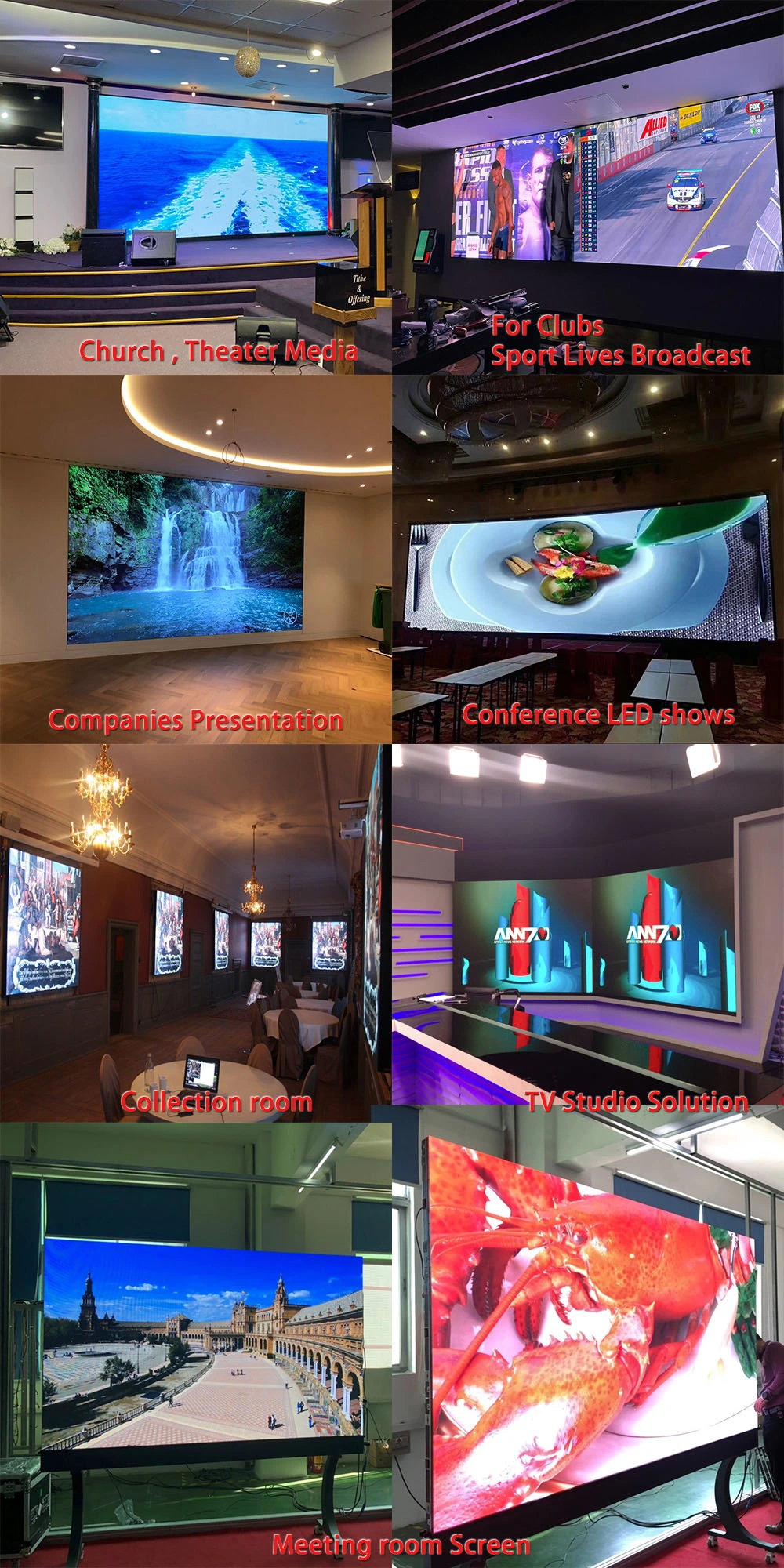 Full Color Indoor Outdoor Advertising Rentalwindow TV LED Display Screen