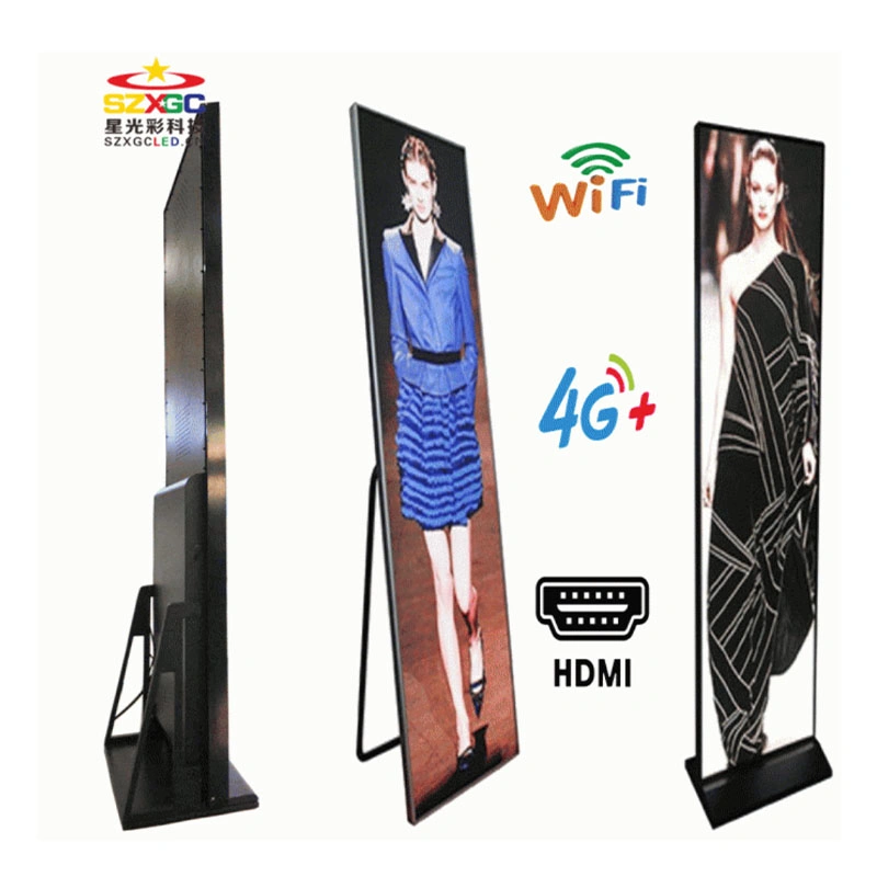 Indoor P2 LED Poster Display Digital Advertising LED Display Screen Portable LED Video Display P2.5 LED Display