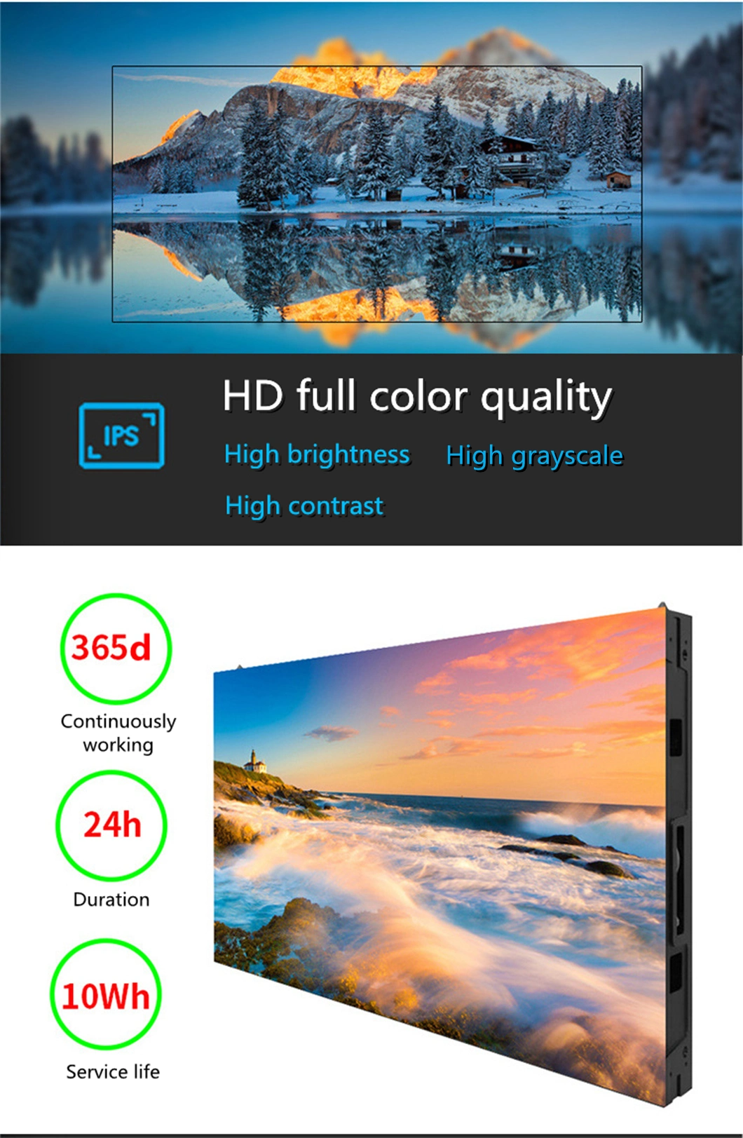 P2 P2.6 P2.9 P3 P3.91 P4 P4.81 P5 P6 mm High HD Stage Advertising Full Color Rental Panel Indoor Wall Video LED Display Screen