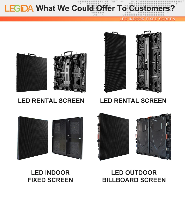 Legida Tech Easy Installation Indoor P2.6 P2.9 P3.9 P4.8 Lighter Design for High-End Event Rental LED Screen