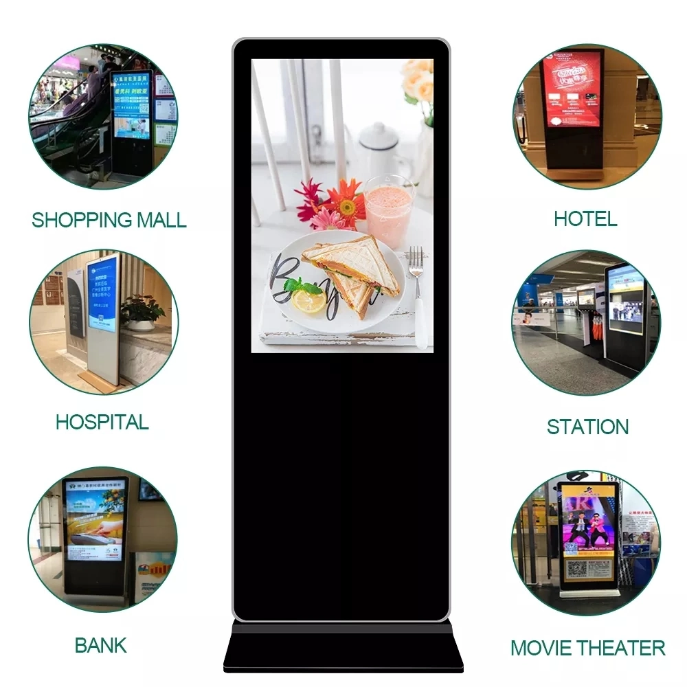 Floor Standing Self Service LCD Ad Screen LCD Digital Signage Quad CCTV LCD Monitor LED Outdoor Advertising Screen