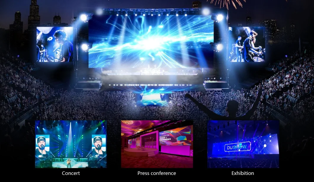 Wholesale P3.91 P4.81 Indoor Outdoor Portable Rental Advertising LED Display Screen Stage Background