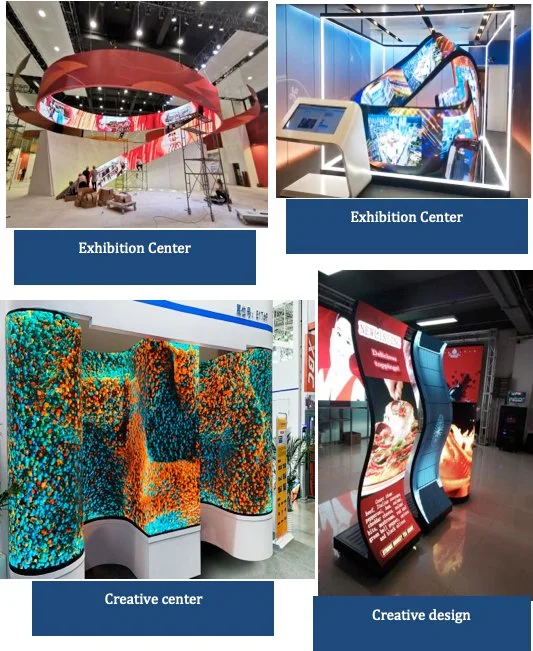 Full Color Indoor Outdoor Advertising Rental Curved Digital Mobile Flexible SMD Poster Window TV LED Screen Display with P1.2 P1.8 P2.5 P3 P4 Price