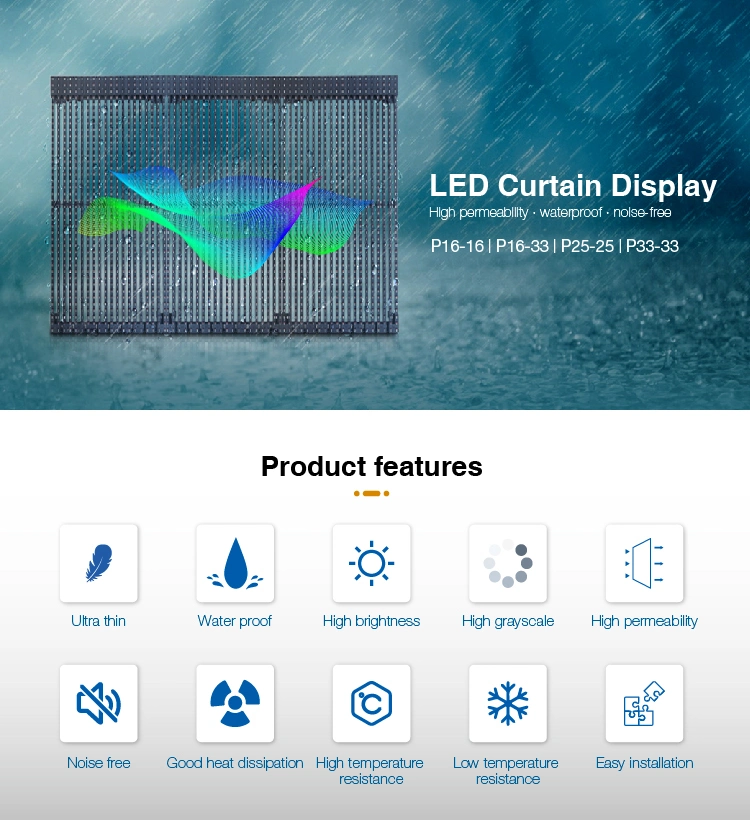 Waterproof Grid LED Pixel Flexible LED Mesh Screen for Outdoor LED Display Advertising
