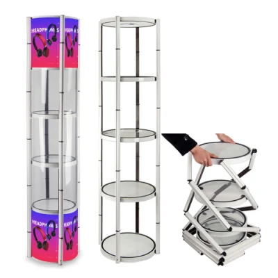Advertising Spiral Portable Display with LED Light Tower Twister